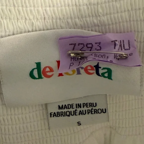 De Loreta x Tuckernuck White and Navy Kion Midi Dress, S, Like New - Picture 6 of 7